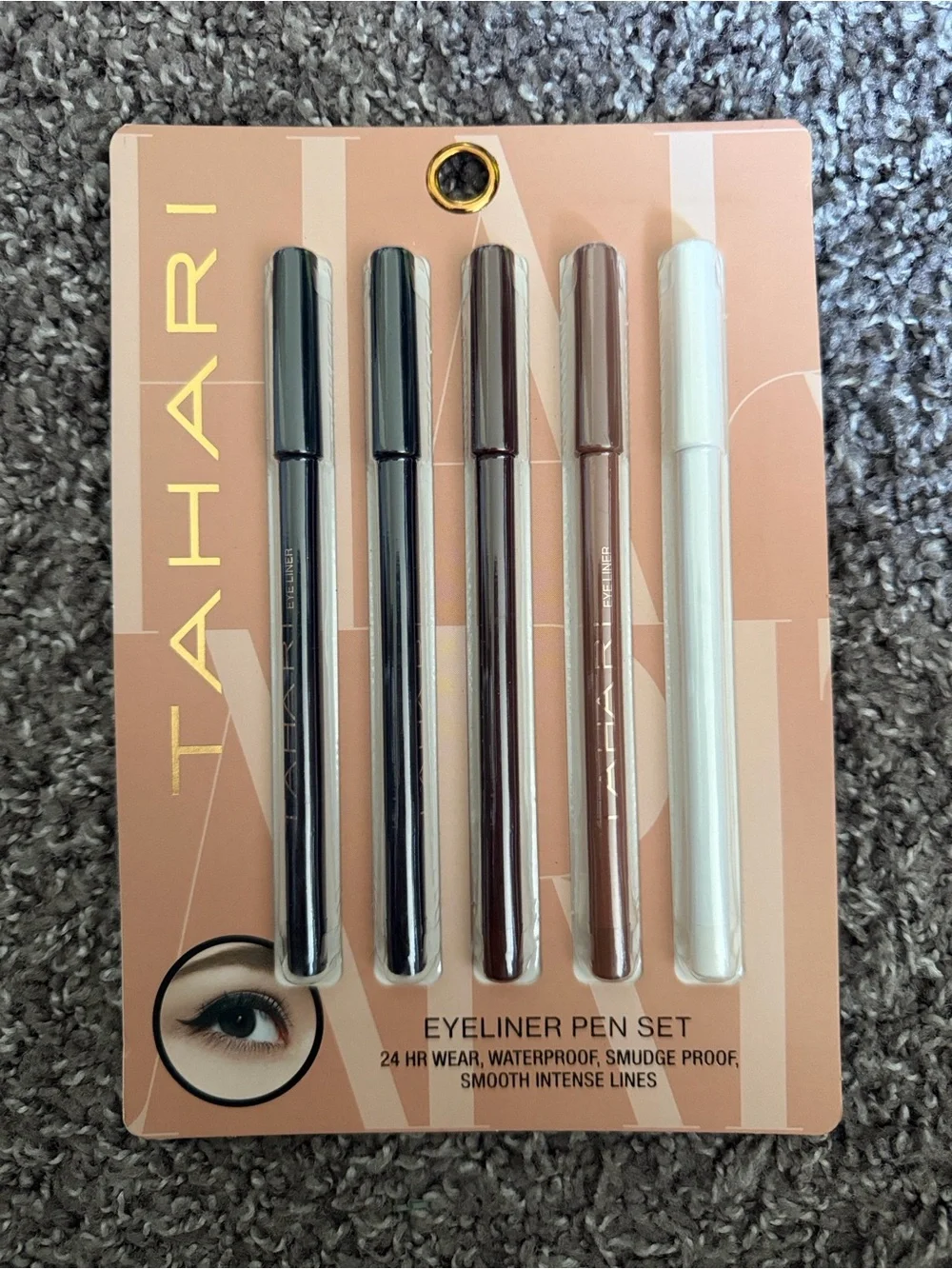 Tahari 5 Piece eyeliner pen set waterproof and smudge-proof formula